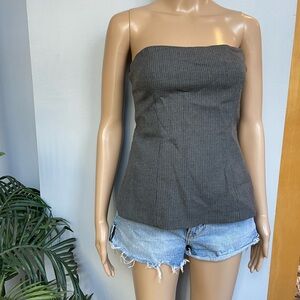 Zara Dark Gray Strapless Camisole